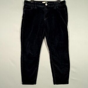 Banana Republic Women Straight Leg Navy Blue Corduroy Pants‎ 32x24.5" Rise 9"